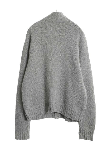 90s ポロ ラルフローレン フルジップ ニット セーター ジャケット メンズ L / オールド ラム ウール カーディガン ハイネック ドライバーズ