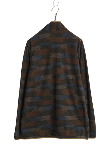 パタゴニア 総柄 マイクロD スナップT メンズ L / 古着 20年製 アウトドア フリース プルオーバー ジャケット ブルゾン 薄手 ネイティブ柄