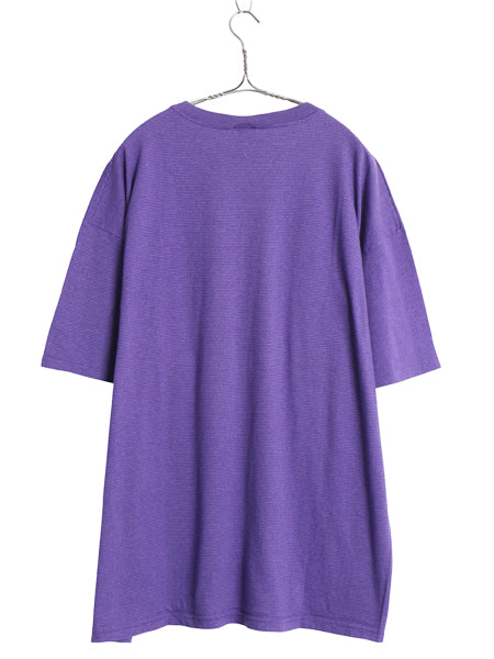 90s USA製 ボーダー 半袖 Tシャツ メンズ XXL オールド ヘビーウェイト シングルステッチ クルーネック カットソー ツートン 大きいサイズ