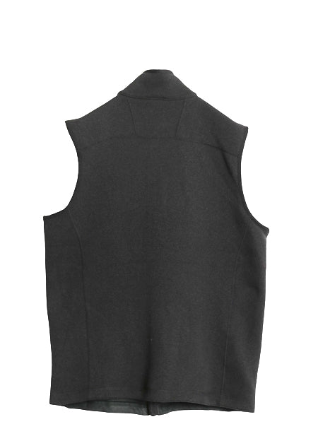 ノースフェイス セーター フリース ベスト メンズ М / アウトドア 重ね着 前開き フルジップ ニット ハイネック ワンポイント シンプル 黒