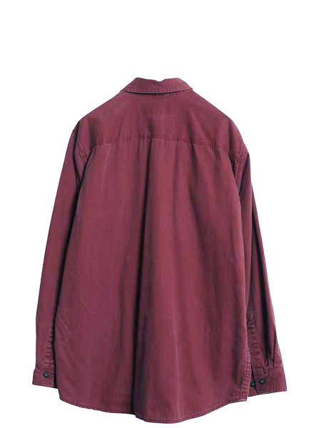 00s エルエルビーン コットン ツイル 長袖 シャツ メンズ M / オールド アウトドア チェック フランネル ライナー付き ワーク ジャケット