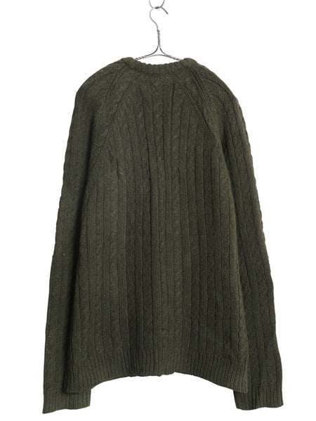 00s ジェイクルー フィッシャーマン ニット セーター メンズ XL / オールド アラン ケーブル コットン ウール 大きいサイズ ヘビーウェイト