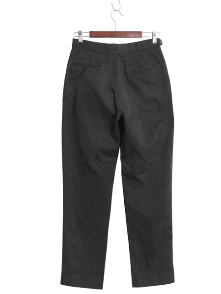 60s ★ スリム テーパード コットン チノ パンツ 実寸 W28 程 ヴィンテージ ワーク チノパン マックイーン ノータック スラックス ブラック