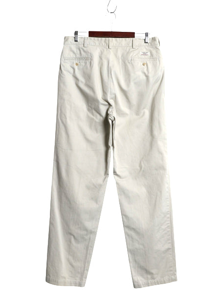 90s ポロ ラルフローレン コットン チノ パンツ 36 34 / オールド スラックス チノパン ストレート ツータック ポロチノ ボトムス ベージュ