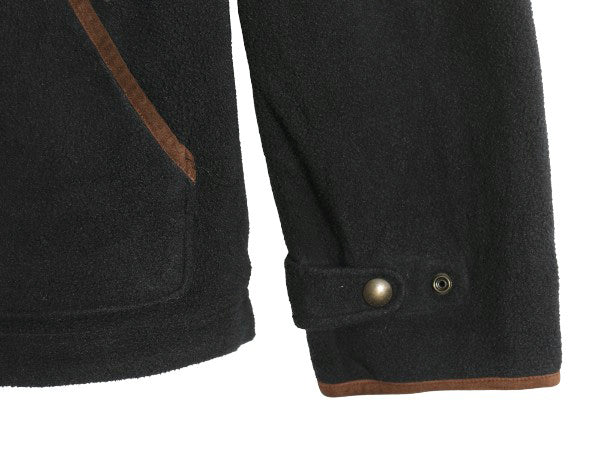 00s ポロ ラルフローレン フルジップ フリース ジャケット メンズ XXL / 古着 オールド 本革 レザー ブルゾン ハイネック 大きいサイズ 黒