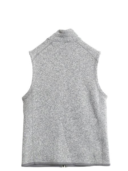 パタゴニア ベターセーター ベスト メンズ S 古着 18年製 フリース セーター 前開き フルジップ アウトドア 重ね着 ワンポイント 杢 グレー