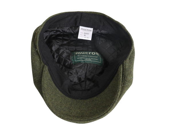 デッドストック アイルランド製 マクロス ツイード ウール ハンチング キャップ メンズ レディース XL / 帽子 シンプル 無地 大きいサイズ