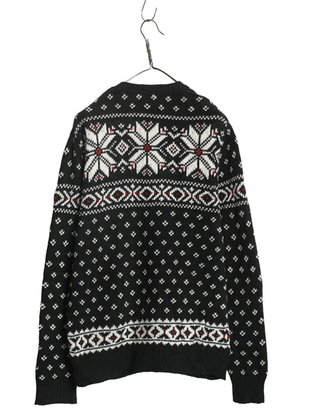 ポロ ラルフローレン ニット カーディガン メンズ S / コットン カシミヤ ノルディック バーズアイ 重ね着 前開き ポケット付き ブラック