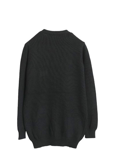 ラルフローレン コットン ニット カーディガン レディース S ポロ スポーツ セーター 重ね着 前開き 羽織り ポケット付き ワンポイント 黒