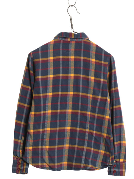 パタゴニア ロングスリーブ フィヨルド 長袖 フランネル シャツ レディース XS / 古着 18年製 チェック オーガニック コットン ネルシャツ
