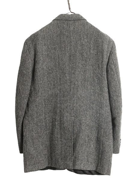 80s USA製 J PRESS ハリスツイード テーラード ジャケット メンズ XL 程/ ヴィンテージ ウール ツイード ブレザー ヘリンボーン ストライプ