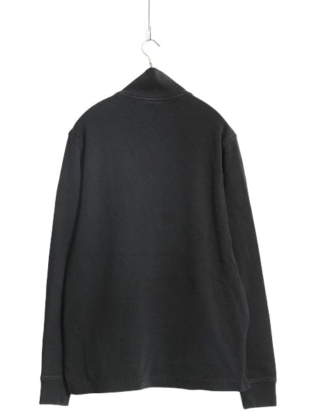 ラコステ ハーフジップ コットン ニット スウェット メンズ M / トレーナー ハイネック リブ編み セーター ワンポイント ブラック シンプル