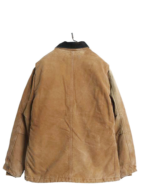 US企画 カーハート トラディショナル コート メンズ L / 古着 ダック ジャケット 中綿 キルティング ライナー ハーフコート ブラウン 廃盤