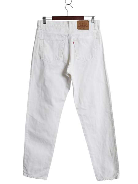 90s USA製 リーバイス 550 ホワイト デニム パンツ メンズ 34 32 古着 オールド リラックス フィット テーパード ジーンズ ジーパン 赤タブ