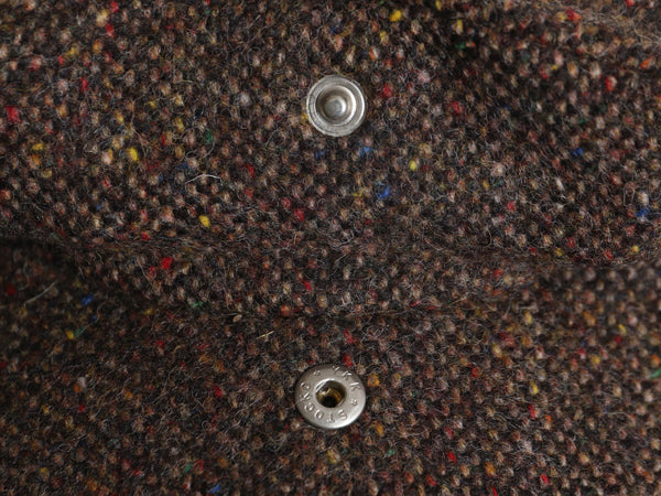 アイルランド製 ハンナハット ツイード ウール ハンチング キャップ メンズ レディース S 帽子 ハンドメイド キャスケット ネップ 茶 防寒