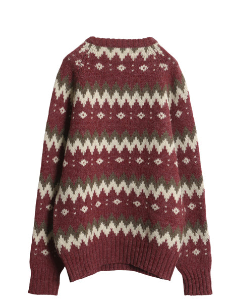 70s ウールリッチ ニット セーター メンズ レディース XL / ヴィンテージ 長袖ニット ウール フェアアイル ノルディック 総柄 大きいサイズ