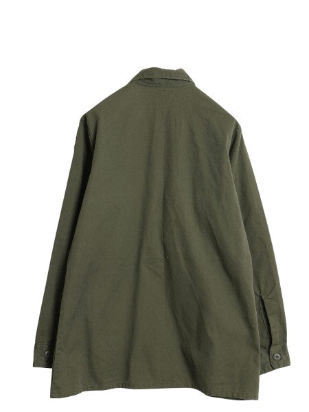 70s 米軍実物 US ARMY ユーティリティ シャツ M / 79年製 ヴィンテージ ミリタリー 軍物 OG507 長袖シャツ ワッペン付き オリーブ カーキ