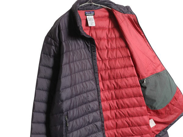 パタゴニア ダウン セーター ジャケット メンズ M / 古着 13年製 ナイロン フルジップ 800フィル アウトドア パッカブル ブルゾン パープル
