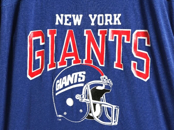 80s USA製 ■ チャンピオン NFL ジャイアンツ 3面 プリント 半袖 フットボール Tシャツ メンズ L / 古着 80年代 Champion アメフト Vネック