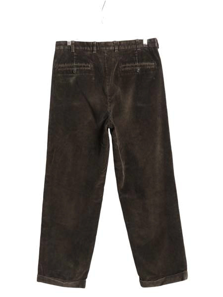ブルックスブラザーズ 太畝 コーデュロイ パンツ メンズ 34 30 / 古着 ツータック スラックス ストレート コーズ 裾ダブル トラウザー 無地