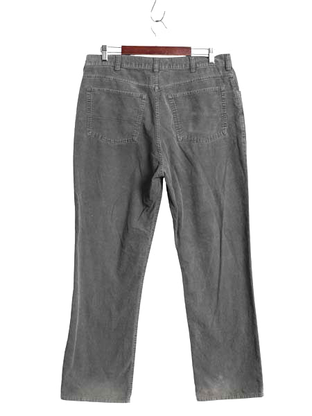 90s ポロ ラルフローレン 細畝 コーデュロイ パンツ メンズ 36 30 / 古着 オールド ストレート ノータック スラックス 5ポケット コーズ 灰