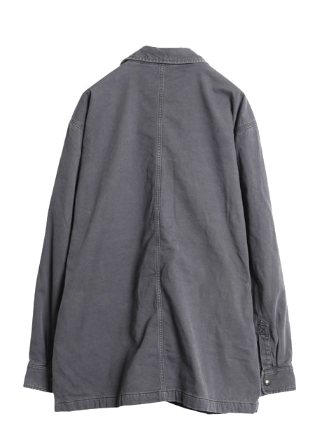 US企画 カーハート コットン キャンバス シャツ ジャケット メンズ XL / 古着 フリース ライナー付き 無地 ワーク ストレッチ 大きいサイズ