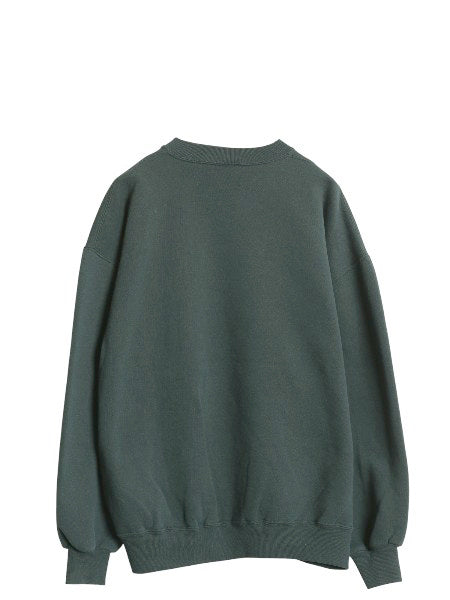 90s USA製 ラッセル 無地 スウェット メンズ レディース XL オールド トレーナー 前V 裏起毛 大きいサイズ ワンポイント ブランク グリーン