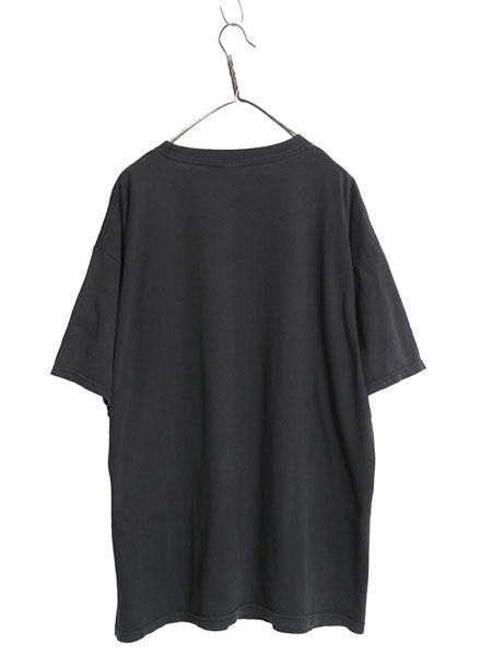 00s ジョーク メッセージ プリント 半袖 Tシャツ メンズ XXL / 古着 オールド ヘビーウェイト コットン クルーネック 黒 大きいサイズ