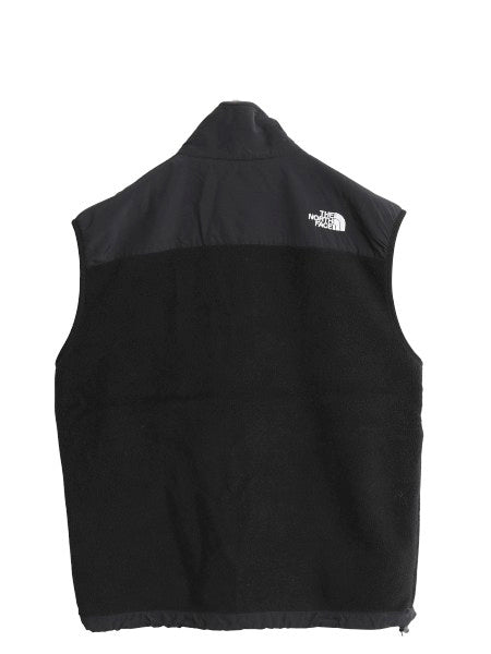 ノースフェイス デナリ ベスト メンズ S 古着 アウトドア 前開き 重ね着 フルジップ フリース ナイロン ワンポイント ハイネック ブラック