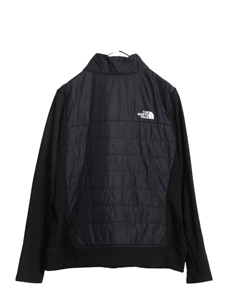 ノースフェイス 中綿 キルティング ナイロン ジャケット レディース XL アウトドア ストレッチ 切替 フルジップ ブルゾン 黒 大きいサイズ