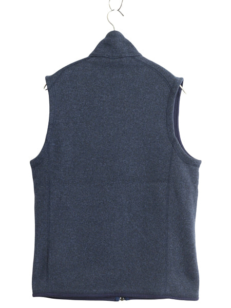 パタゴニア ベターセーター ベスト メンズ М 古着 16年製 フリース セーター 前開き フルジップ アウトドア 重ね着 ワンポイント ネイビー