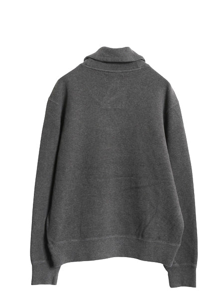 00s ポロ ラルフローレン ショールカラー コットン ニット スウェット メンズ L / オールド セーター トレーナー ワンポイント リブ編み 灰