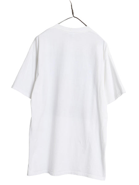 90s USA製 ジャズ アート イラスト プリント Tシャツ メンズ XL / オールド 音物 グラフィック ヘビーウェイト コットン 大きいサイズ 白