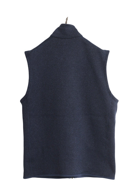 パタゴニア ベターセーター ベスト メンズ L 古着 19年製 フリース セーター 前開き フルジップ アウトドア 重ね着 ワンポイント ネイビー