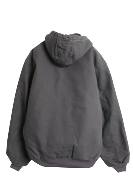 US企画 USA製 カーハート アクティブ ジャケット メンズ L / ワーク ダック フード パーカー 中綿 キルティング ライナー ブルゾン グレー