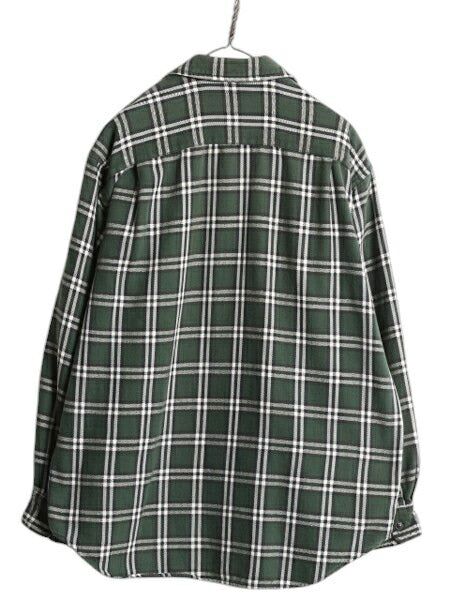 90s OLD GAP チェック ヘビー フランネル シャツ メンズ M / 古着 オールド ギャップ 長袖シャツ コットン ネル ポケット付き マルチカラー