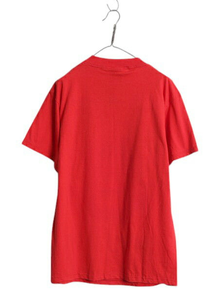 デッドストック 90s USA製 ミッキー プリント Tシャツ メンズ レディース L / オールド キャラクター イラスト ディズニー オフィシャル 赤