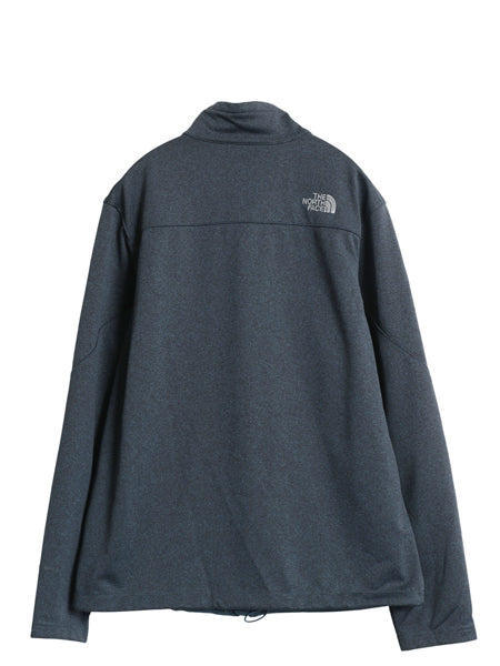 US企画 ノースフェイス ソフトシェル ジャケット メンズ L 古着 アウトドア フルジップ 裏 フリース ストレッチ ジャンパー ブルゾン 防風