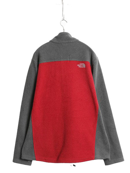 US企画 ノースフェイス フルジップ フリース ジャケット メンズ L / 古着 FLASHDRY ジャンパー ブルゾン アウトドア ツートン ハイネック
