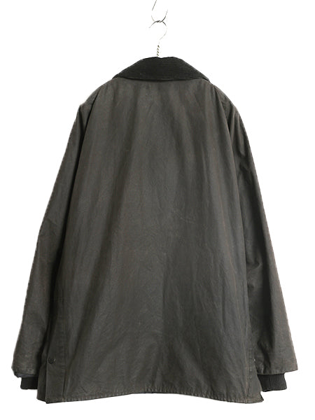 00s イギリス製 ★ バブアー ビデイル オイルド ジャケット メンズ XL 古着 オールド ハーフ コート アウトドア 3ワラント ハンティング 黒