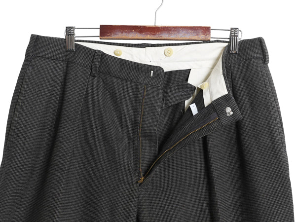 80s USA製 ポロ ラルフローレン 千鳥格子 チェック ウール スラックス パンツ メンズ 実寸 36 31 古着 ヴィンテージ ストレート ツータック
