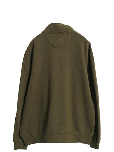 オービス ハーフジップ スウェット メンズ XL トレーナー ニット セーター プルオーバー ハンティング 裏起毛 レザー パッチ 大きいサイズ