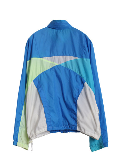 90s ナイキ フルジップ ナイロン トラック ジャケット レディース L メンズ M 銀タグ オールド ウインドブレーカー フルジップ 収納 フード