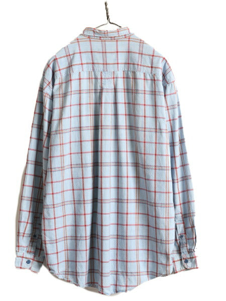 90s ■ ドッカーズ リーバイス チェック 長袖 ボタンダウン シャツ メンズ L / 古着 90年代 オールド LEVIS DOCKERS 長袖シャツ コットン