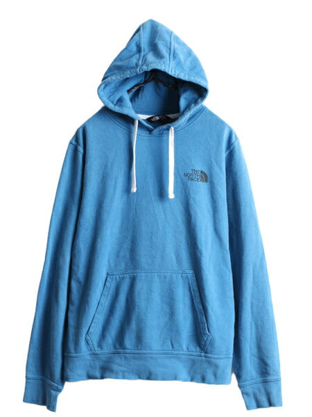 ■ ノースフェイス 両面 アート プリント スウェット フード パーカー メンズ M The North Face プルオーバー 裏起毛 イラスト アウトドア
