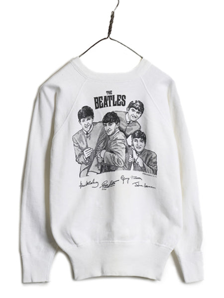 「vintage」 60s ビートルズ BEATLES スウェット ビッグサイズ 60s ☆ ビートルズ イラスト プリント スウェット メンズ レディース S
