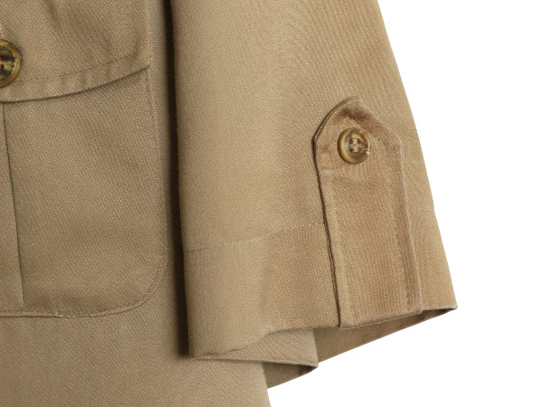 70s USA製 ★ マクレガー 半袖 サファリ シャツ メンズ L 程 ヴィンテージ アウトドア ブッシュ ハンティング 半袖シャツ ポケット付き 茶
