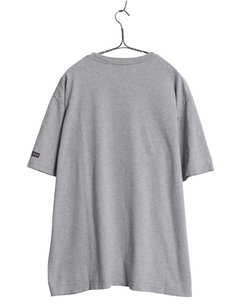 00s USA製 オールド ギャップ プリント 半袖 Tシャツ メンズ レディース L クルーネック ヘビーウェイト カットソー コットン トップス 灰