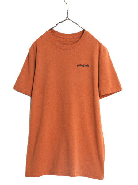 18年製 パタゴニア 両面 プリント 半袖 Tシャツ メンズ М 古着 Patagonia アウトドア フィッツロイ イラスト ボックスロゴ バックプリント