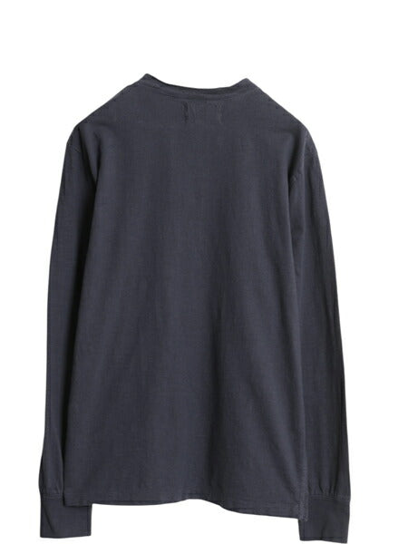 デニム&サプライ ラルフローレン ヘンリーネック 長袖 Tシャツ メンズ М / 古着 ポロ ロンT カットソー シングルステッチ スラブ織り 無地